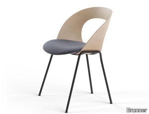 MUDRA - Stackable plywood chair with integrated cushion _ Brunner