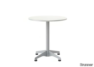 PIVOT - Round drop-leaf table with 4-star base _ Brunner