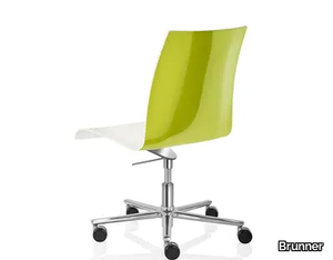 FINA - Plastic office chair with castors with 5-Spoke base _ Brunner