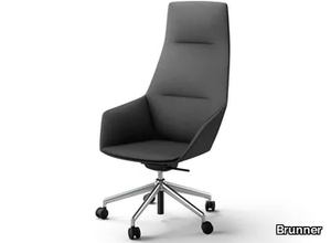 RAY SOFT - High-back fabric executive chair with armrests with castors _ Brunner