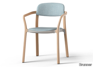 NATE - Stackable wooden chair with armrests _ Brunner