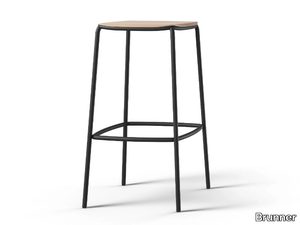 NATE S - Steel barstool with footrest _ Brunner