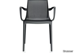 TWIN - Stackable plastic chair with armrests _ Brunner