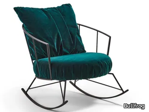 OD GIN - Rocking fabric garden armchair with armrests _ Bullfrog
