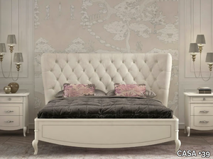 VIOLETTA - Upholstered wooden double bed with tufted headboard _ CASA +39