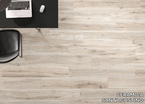 BARKWOOD WHITE - Porcelain stoneware flooring with wood effect _ CERAMICA SANT'AGOSTINO