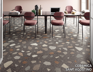 NEWDECÒ PALLADIAN DARK - Porcelain stoneware wall/floor tiles terrazzo effect _ CERAMICA SANT'AGOSTINO