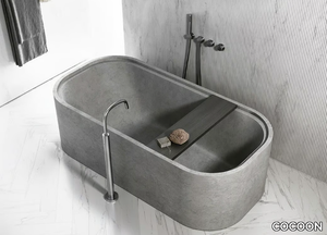 PB BATH - Freestanding oval natural stone bathtub _ COCOON