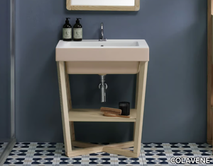 ALAQUA - Ash vanity unit with integrated washbasin _ COLAVENE