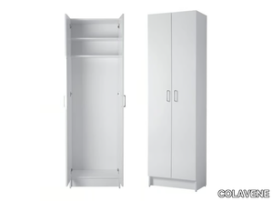 BRAVA 4 - Tall chipboard laundry room cabinet with hinged doors _ COLAVENE