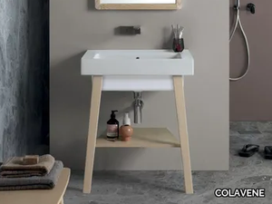 ALAQUA - Ash console sink with integrated washbasin _ COLAVENE