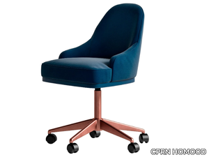 SESTO SENSO - Swivel fabric and leather office chair _ CPRN HOMOOD