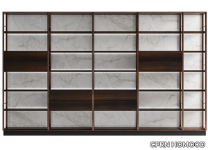 SESTO SENSO - Open metal and wooden bookcase _ CPRN HOMOOD