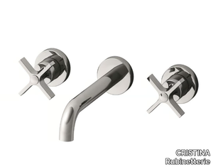 CROSS ROAD CRICR242 - 3 hole wall-mounted washbasin mixer _ CRISTINA Rubinetterie