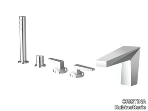 FRACTAL CRIFT121 - 5 hole bathtub set with hand shower _ CRISTINA Rubinetterie