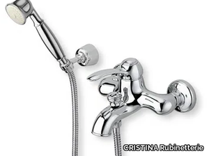 ART CRIAR101 - Wall-mounted single handle bathtub mixer with hand shower _ CRISTINA Rubinetterie