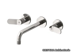 EAST SIDE CRIES243 - 3 hole wall-mounted washbasin mixer _ CRISTINA Rubinetterie