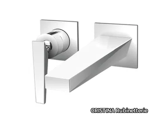 FRACTAL CRIFT259 - 2 hole wall-mounted single handle washbasin mixer _ CRISTINA Rubinetterie