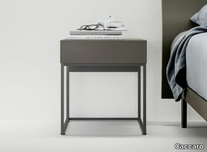 FILNOX - Rectangular wooden bedside table with drawers _ Caccaro