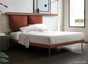 GROOVE ZIP - Bed with integrated lighting with upholstered headboard _ Caccaro