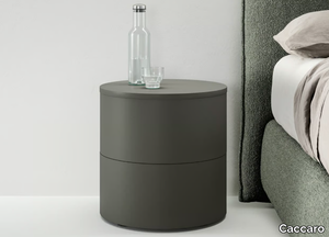 ANELLO - Contemporary style round wooden bedside table _ Caccaro