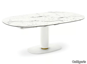 ELSON - Extending oval ceramic table _ Calligaris