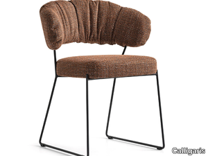 QUADROTTA - Sled base fabric chair open back _ Calligaris