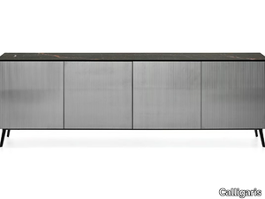 UNIVERSAL - Glass sideboard with doors _ Calligaris