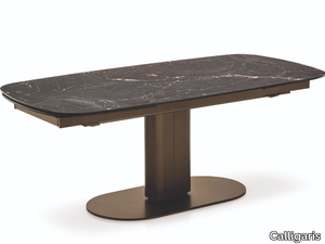 CAMEO - Extending rectangular marble table _ Calligaris