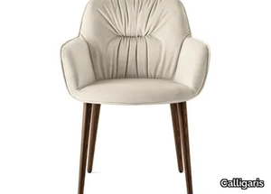 COCOON - Upholstered fabric chair with wooden legs _ Calligaris