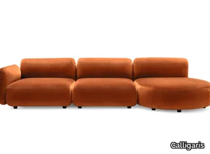 GINZA - Modular fabric sofa with chaise longue _ Calligaris