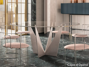 ESTREMI - Round glass table _ Capo d’Opera