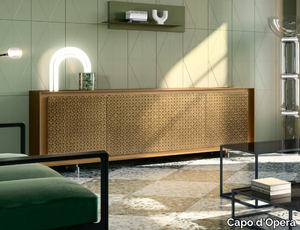 PRIVACY - Wooden sideboard with sliding doors _ Capo d’Opera