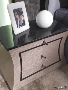 CARTESIO CHIARO - Rectangular wooden bedside table with drawers _ carpanelli