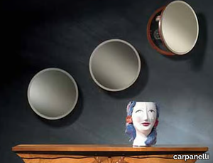 OBLÒ - Round mirror with cabinet _ carpanelli