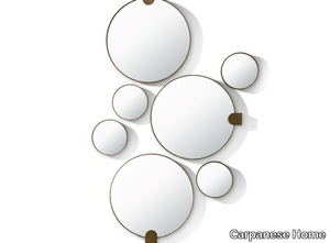 REFLEX M - S - Framed wall-mounted Satin brass mirror _ Carpanese Home