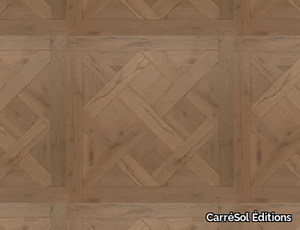 DALLES DE VERSAILLES BARRIQUE CHÊNE SEMI-MASSIF SANIBEL - Brushed oak parquet _ CarréSol Éditions