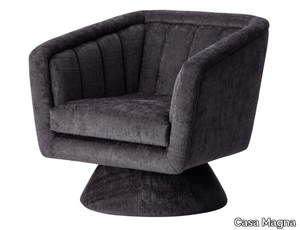 CAPRICE - Swivel fabric armchair with armrests _ Casa Magna