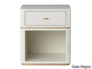 CRIS II - Rectangular wooden bedside table with drawer _ Casa Magna