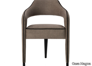 INVICTA - Open back fabric chair with armrests _ Casa Magna