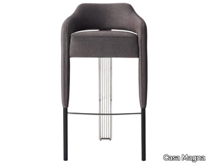 INVICTA II - High fabric stool with armrests and footrest _ Casa Magna