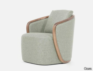 CASSOLA - Fabric armchair with armrests _ Casa