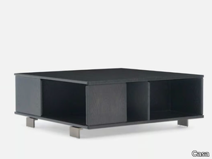 MODIO - Square wooden coffee table with storage space _ Casa