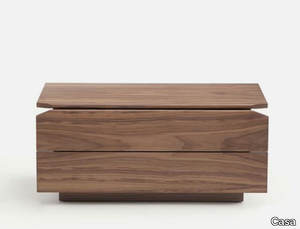 ISMARA - Rectangular wooden bedside table with drawers _ Casa