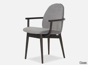 SELIANO - Upholstered wooden chair with armrests _ Casa