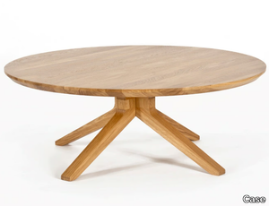 CROSS - Round oak coffee table _ Case