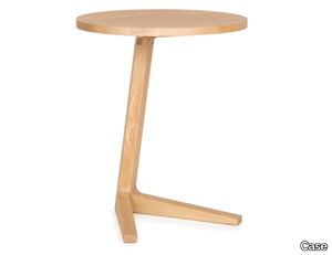 CROSS - Round oak side table _ Case