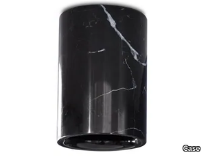 SOLID CYLINDRICAL - LED round ceiling Nero Marquina marble spotlight _ Case