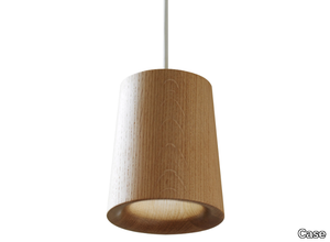 SOLID CONICAL - LED dimmable oak pendant lamp _ Case