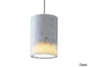 SOLID CYLINDRICAL - LED dimmable Carrara marble pendant lamp _ Case